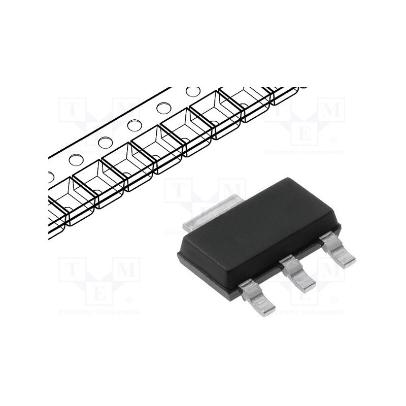 10 pcs : IRFL4105TRPBF - Transistor: N-MOSFET, unipolar, 55V, 3.7A, 2.1W, SOT223