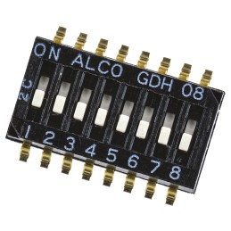 1 pcs - TE Connectivity 8 Way Surface Mount DIP Switch 8P