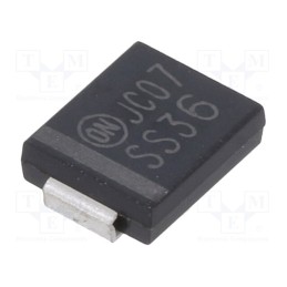 10 pcs : SS36 - Diode: Schottky rectifying, SMD, 60V, 3A, SMC, , 2.27W