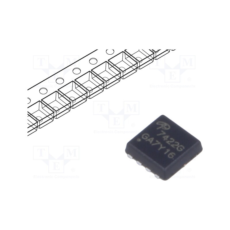 10 pcs : AON7422G - Transistor: N-MOSFET, unipolar, 30V, 32A, 11W, DFN8, 3x3mm