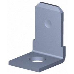 25 pcs - TE Connectivity FASTON .250 Uninsulated Male Spade Connector, PCB Tab, 6.35 x 0.81mm Tab Size