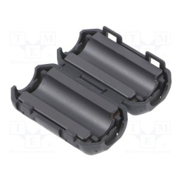 10 pcs : ZCAT2035-0930A-BK - Ferrite: two-piece, on round cable, A: 35mm, B: 28mm, C: 9mm, black