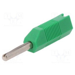 10 pcs : 553-0400 - Plug, 4mm banana, 16A, 50VDC, green, for cable, 2.5mm2, screw
