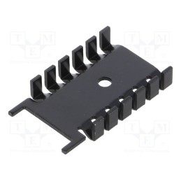 10 pcs : FK 232 SA-220 - Heatsink: extruded, U, black, L: 24.5mm, W: 24mm, H: 7mm, 21K/W