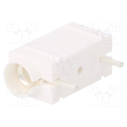 10 pcs : 571-0600 - Socket, 4mm banana, 10A, 250VDC, white, silver plated, PCB, 23.3mm