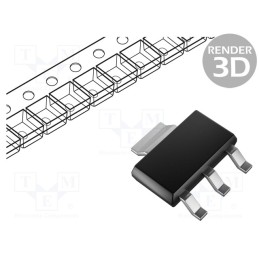 10 pcs : FZT1049ATA - Transistor: NPN, bipolar, 25V, 5A, 1.2W, SOT223