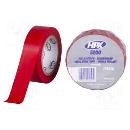 20 rol : IR1910 - Tape: electrical insulating, W: 19mm, L: 10m, Thk: 0.15mm, red, 241%
