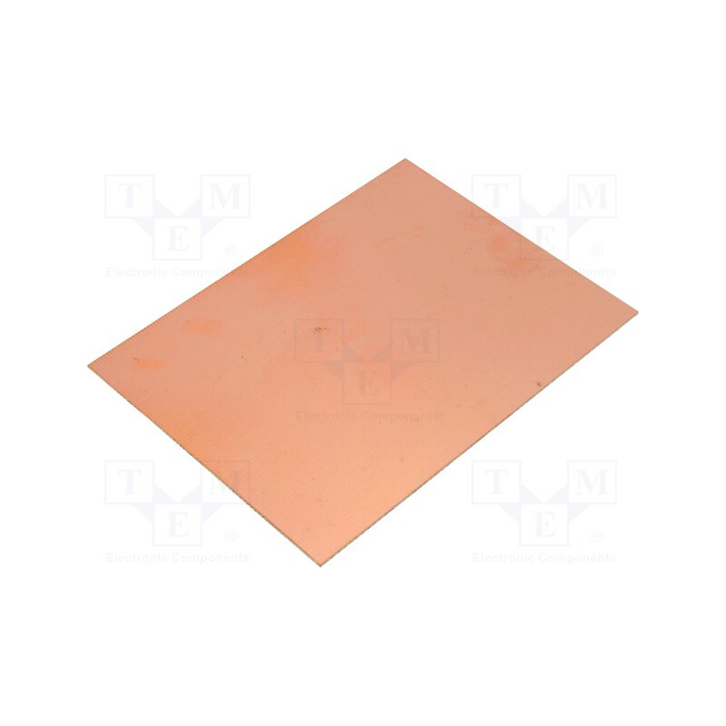 20 pcs : - Laminate, FR4,epoxy resin, 0.6mm, L: 100mm, W: 75mm, Coating: copper