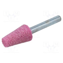 10 pcs : MN.005 - Grindingstone, Ø: 15mm, Ø: 6mm, Tip mat: aluminium oxide