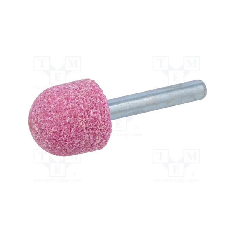 10 pcs : MI.005 - Grindingstone, Ø: 20mm, Ø: 6mm, Tip mat: aluminium oxide