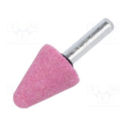 10 pcs : MF.004 - Grindingstone, Ø: 20mm, Ø: 6mm, Tip mat: aluminium oxide