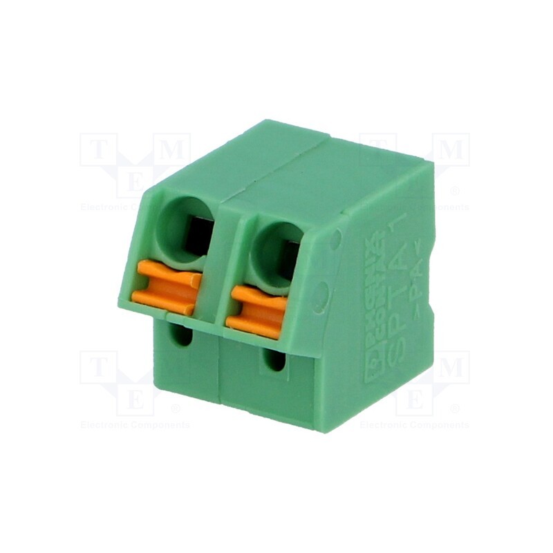 10 pcs : SPTA 1/ 2-5,0 1752214 - PCB terminal block, angled, 5mm, ways: 2, on PCBs, 0.2÷1mm2, tinned