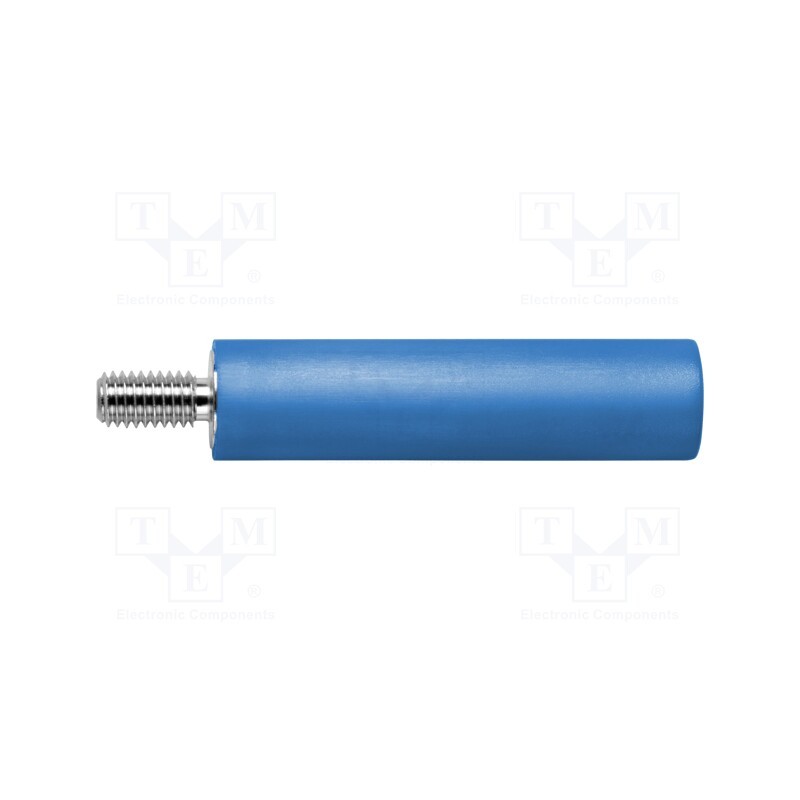 10 pcs : BU 2240 S NI / BL - Socket, 4mm banana, 32A, 1kVAC, blue, nickel plated, -25÷80°C, 10mΩ