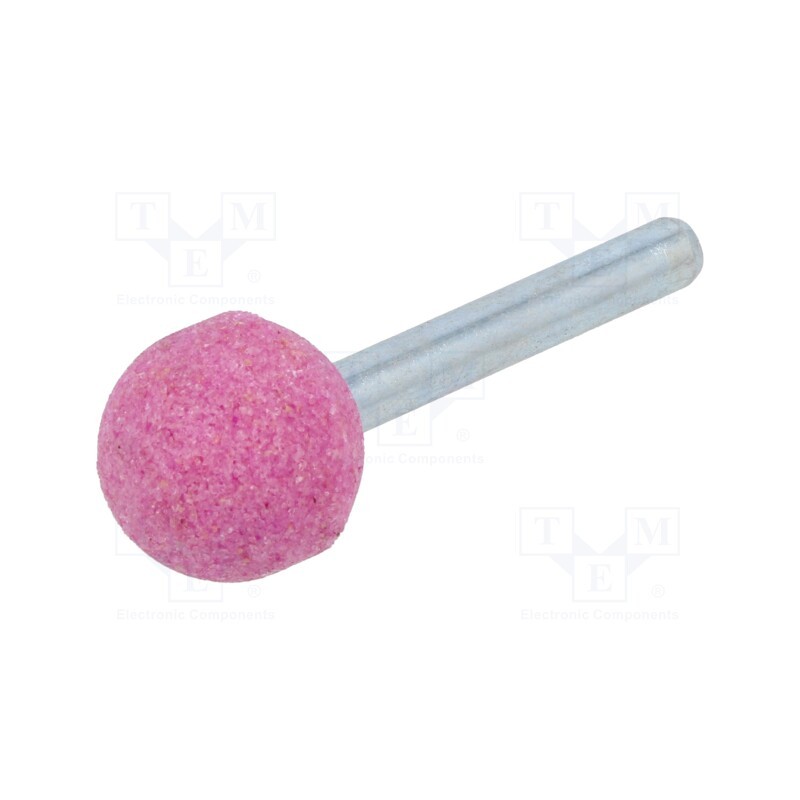 10 pcs : ME.007 - Grindingstone, Ø: 20mm, Ø: 6mm, Tip mat: aluminium oxide