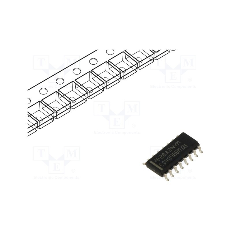 10 pcs : CD4098BM96 - IC: digital, monostable,multivibrator, Ch: 2, CMOS, 3÷18VDC, SMD