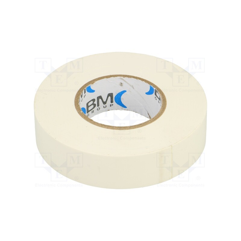 10 rol : BMESB1925BI - Tape: electrical insulating, W: 19mm, L: 25m, Thk: 0.15mm, white