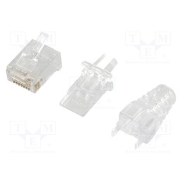10 pcs : SS-39100-008 - Plug, RJ45, PIN: 8, Layout: 8p8c, for cable, IDC,crimped