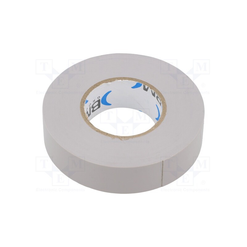 10 rol : BMESB1925GR - Tape: electrical insulating, W: 19mm, L: 25m, Thk: 0.15mm, grey, 200%