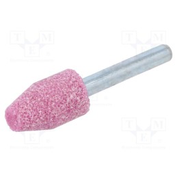 10 pcs : MC.008 - Grindingstone, Ø: 15mm, Ø: 6mm, Tip mat: aluminium oxide