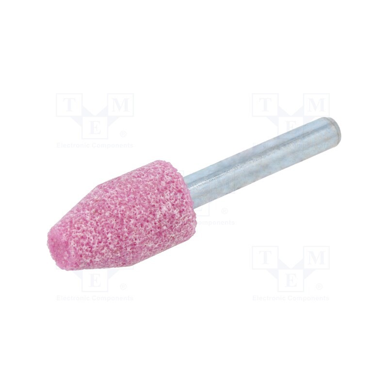 10 pcs : MC.008 - Grindingstone, Ø: 15mm, Ø: 6mm, Tip mat: aluminium oxide