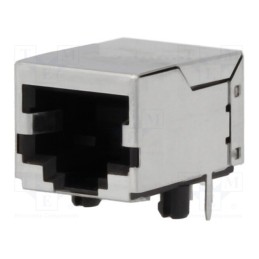 10 pcs : SS-6488S-A-NF - Socket, RJ45, PIN: 8, shielded, Layout: 8p8c, on PCBs, THT