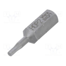 10 pcs : 5056305001 - Screwdriver bit, hex key, HEX 2mm, Overall len: 25mm