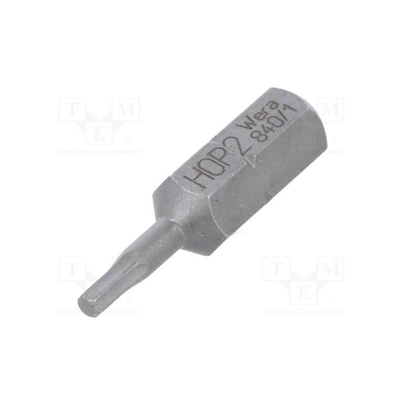 10 pcs : 5056305001 - Screwdriver bit, hex key, HEX 2mm, Overall len: 25mm