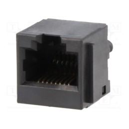 10 pcs : SS-650810-A-FLS - Socket, RJ45, PIN: 8, Layout: 8p8c, on PCBs, THT, straight