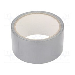 10 rol : TAŚMA 3159 48MM/10M SREBRNA TKANINOWA - Tape: duct, W: 48mm, L: 10m, Thk: 0.14mm, silver, rubber, -10÷75°C
