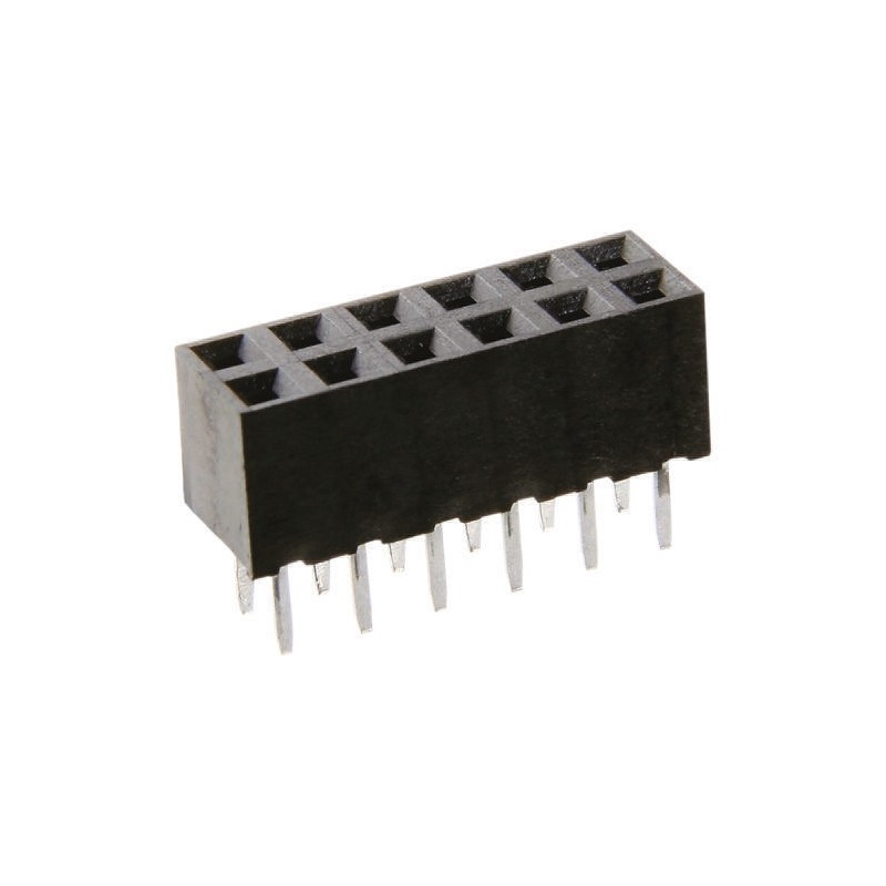 10 pcs - HARWIN Straight Through Hole Mount PCB Socket, 14-Contact, 2-Row, 2mm Pitch, Solder Termination