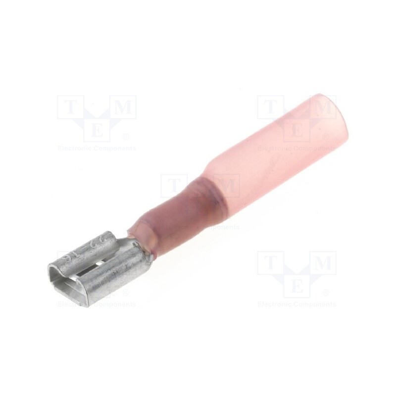 10 pcs : ST-005/R-T - Terminal: flat, 6.3mm, 0.8mm, female, 0.5÷1.5mm2, crimped, red