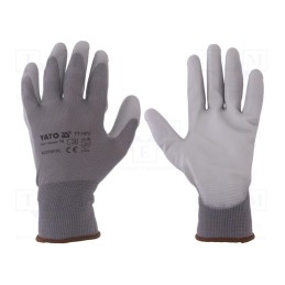 10 set : YT-7472 - Protective gloves, Size: 10, grey-black