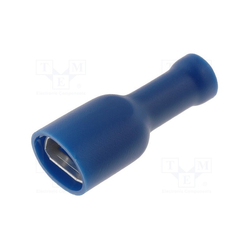 50 pcs : ST-010/B - Terminal: flat, 6.3mm, 0.8mm, female, 1.5÷2.5mm2, crimped, blue