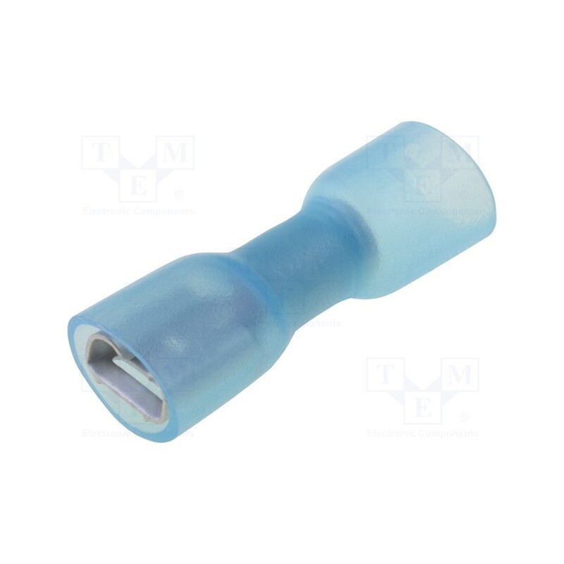 10 pcs : ST-010/B-T - Terminal: flat, 6.3mm, 0.8mm, female, 1.5÷2.5mm2, crimped, blue