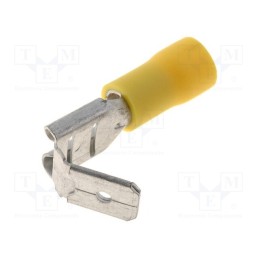 50 pcs : ST-020/Y - Terminal: flat, 6.3mm, 0.8mm, female/male, 4÷6mm2, crimped, yellow