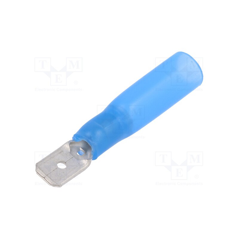 10 pcs : ST-030/B-T - Terminal: flat, 6.3mm, 0.8mm, male, 1.5÷2.5mm2, crimped, for cable