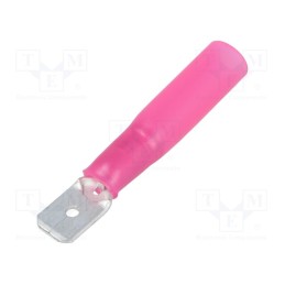 10 pcs : ST-030/R-T - Terminal: flat, 6.3mm, 0.8mm, male, 0.5÷1.5mm2, crimped, for cable