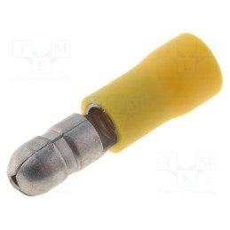 50 pcs : ST-041/Y - Terminal: round, male, Ø: 5mm, 4÷6mm2, crimped, for cable, insulated