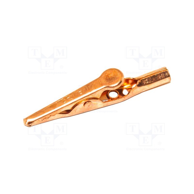 10 pcs : BU-60M - Crocodile clip, 10A, Grip capac: max.7.9mm, Overall len: 51mm