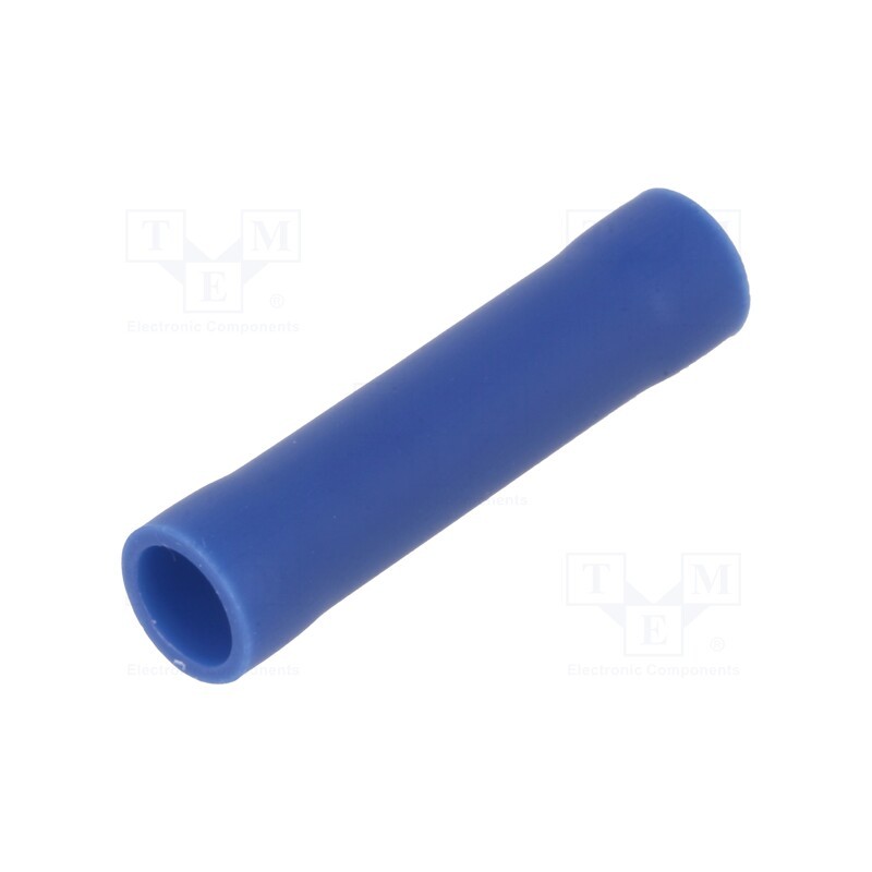 50 pcs : ST-065/B - Tip: butt splice, insulated, brass, 1.5÷2.5mm2, tinned, crimped