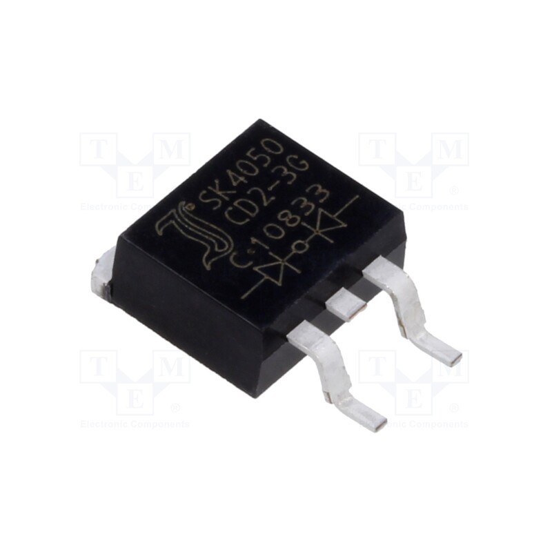 10 pcs : SK4050CD2-3G - Diode: Schottky rectifying, SMD, 50V, 20Ax2, D2PAK,