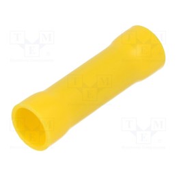 50 pcs : ST-065/Y - Tip: butt splice, insulated, brass, 4÷6mm2, tinned, crimped, yellow