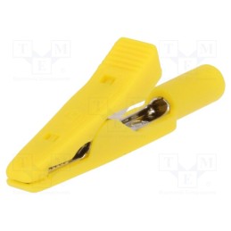 10 pcs : MA 1 GE - Crocodile clip, 15A, 60VDC, yellow, Grip capac: max.4mm, 930317803