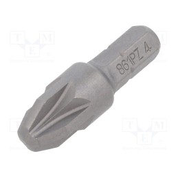 10 pcs : 861PZ/4 - Screwdriver bit, Pozidriv®, PZ4, Overall len: 25mm