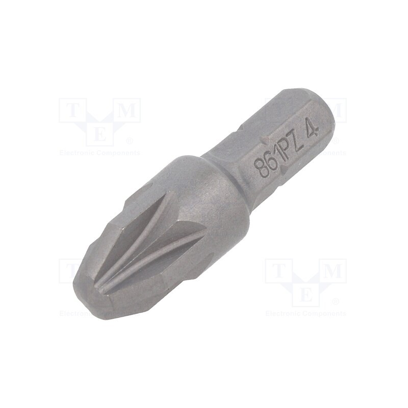 10 pcs : 861PZ/4 - Screwdriver bit, Pozidriv®, PZ4, Overall len: 25mm