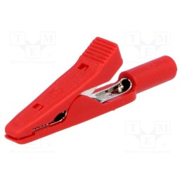10 pcs : MA 1 RT - Crocodile clip, 15A, 60VDC, red, Grip capac: max.4mm, 930317801