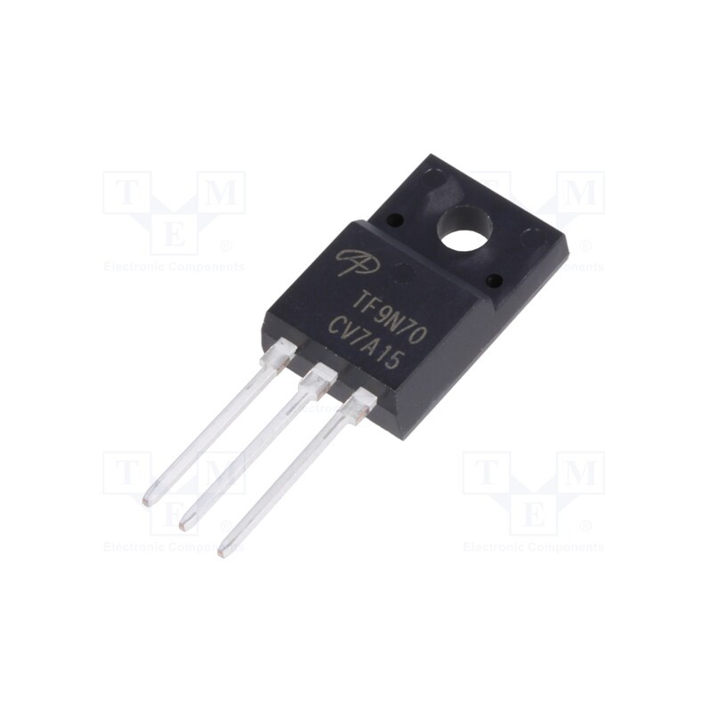 10 pcs : AOTF9N70 - Transistor: N-MOSFET, unipolar, 700V, 5.8A, TO220F