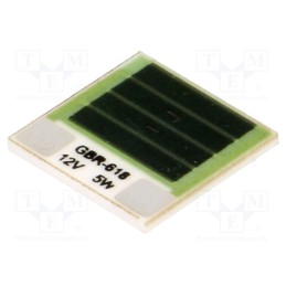 10 pcs : GBR-618-12-5-2 - Resistor: thick film, heating, glued, 28.8Ω, 5W, 12.7x12.7x1mm