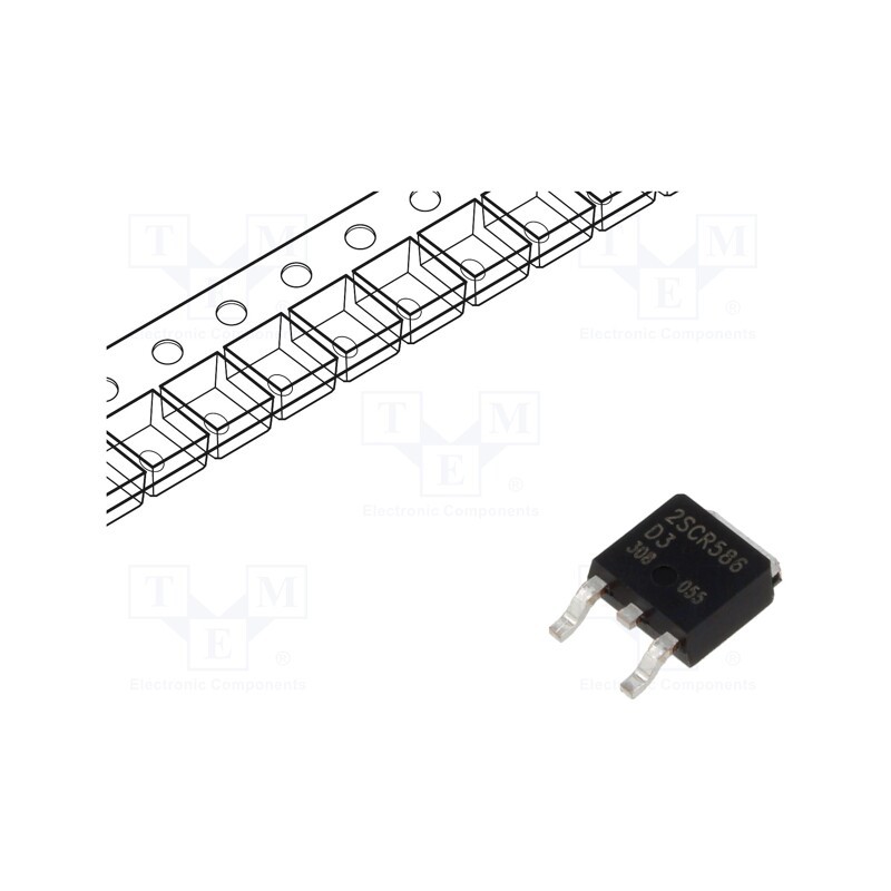 10 pcs : 2SCR586D3TL1 - Transistor: NPN, bipolar, 80V, 5A, 10W, DPAK,TO252
