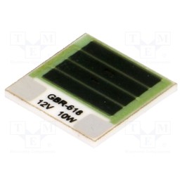 10 pcs : GBR-618-12-10-2 - Resistor: thick film, heating, glued, 14.4Ω, 10W, 12.7x12.7x1mm